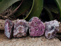 Natural Drusy Salrose with Chrysocolla, Malachite and Kaolinite Specimens x 4 From Kakanda, Congo