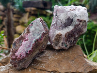 Natural Drusy Salrose with Chrysocolla, Malachite and Kaolinite Specimens x 4 From Kakanda, Congo