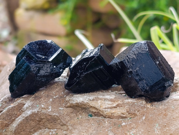 Natural Schorl Black Tourmaline, Smokey Quartz and Fluorite Specimens x 35 From Erongo, Namibia
