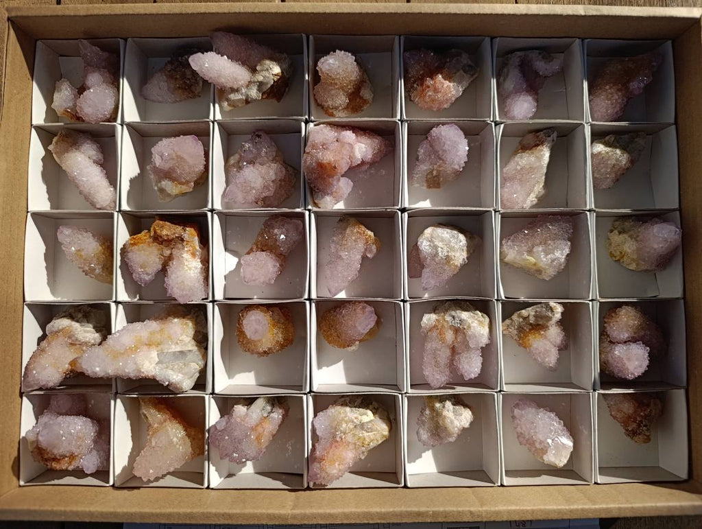 Natural Ametrine and Amethyst Spirit Quartz Clusters x 35 From South Africa - Toprock Gemstones and Minerals 