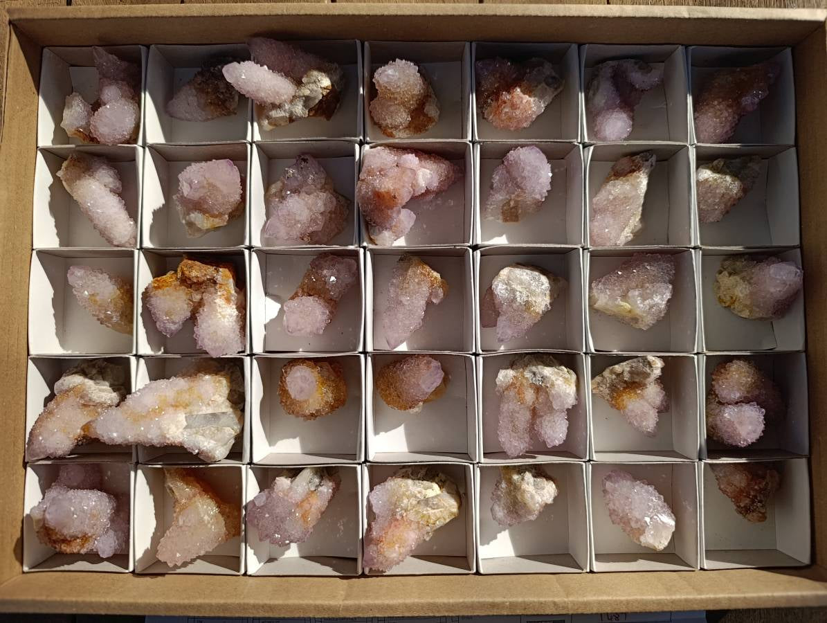 Natural Ametrine and Amethyst Spirit Quartz Clusters x 35 From South Africa - Toprock Gemstones and Minerals 