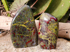 Polished Bastite Dragons Blood Standing Free Forms x 2 From Tshipise, South Africa - Toprock Gemstones and Minerals 