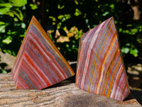 Polished Banded Tiger Iron Points x 2 From Northern Cape, South Africa - Toprock Gemstones and Minerals 