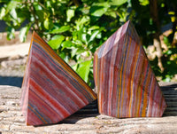 Polished Banded Tiger Iron Points x 2 From Northern Cape, South Africa - Toprock Gemstones and Minerals 