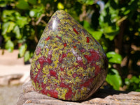 Polished Bastite Dragons Blood Stone Standing Free Forms x 2 From Tshipise, South Africa - Toprock Gemstones and Minerals 