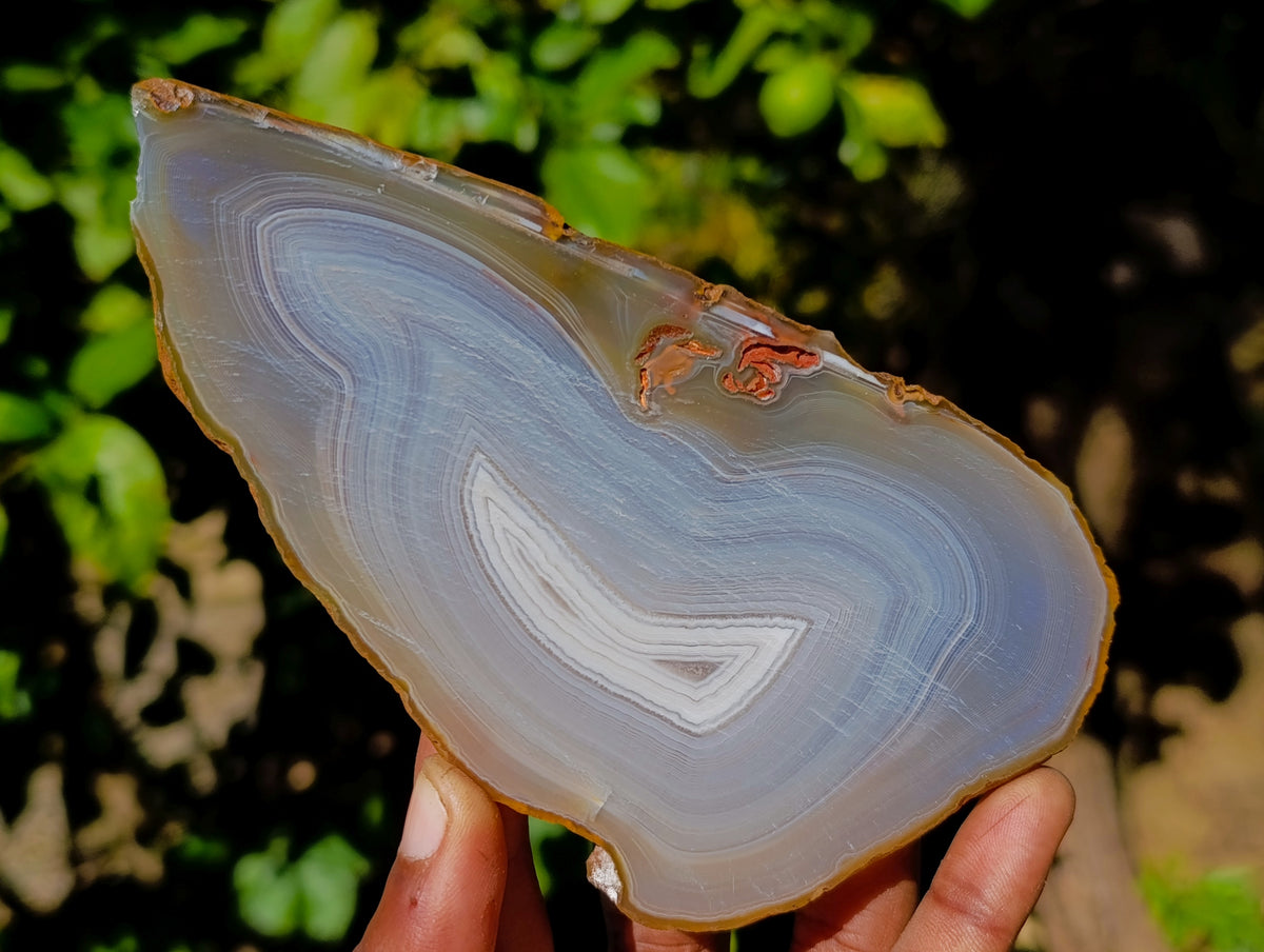 Polished Banded Agate Sliced Pairs x 6 From Madagascar - Toprock Gemstones and Minerals 