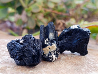 Natural Schorl Black Tourmaline Specimens with some Orthoclase, Smokey Quartz and Hyalite Opal x 35 From Erongo, Namibia - Toprock Gemstones and Minerals 