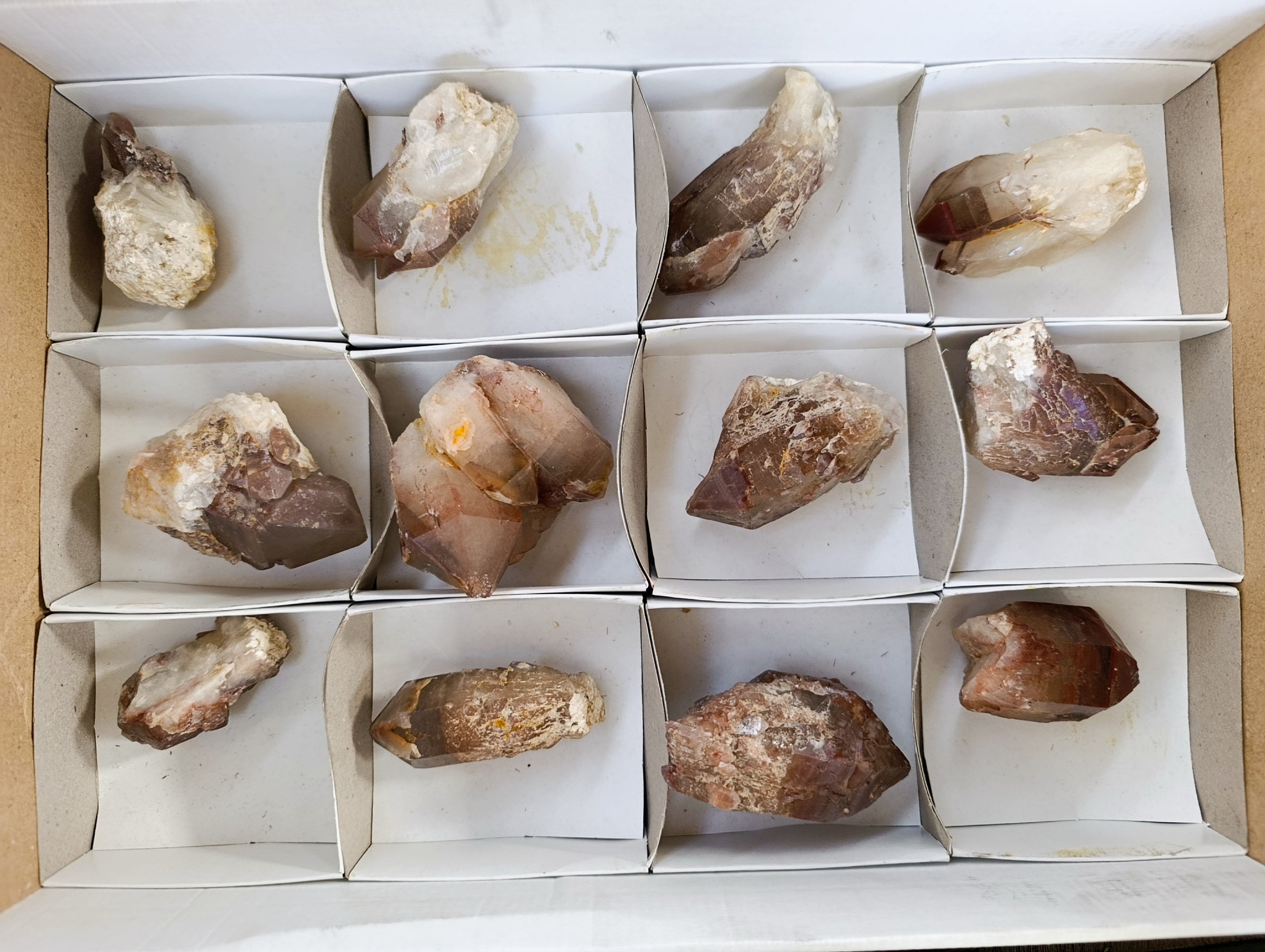 Natural Red Hematoid Quartz Clusters x 12 From Karoi, Zimbabwe - Toprock Gemstones and Minerals 