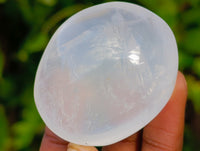Polished Girasol Pearl Quartz Palm Stones x 31 From Ambatondrazaka, Madagascar - Toprock Gemstones and Minerals 