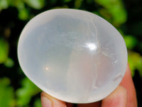 Polished Girasol Pearl Quartz Palm Stones x 31 From Ambatondrazaka, Madagascar - Toprock Gemstones and Minerals 
