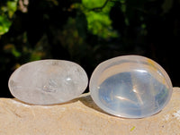 Polished Girasol Pearl Quartz Palm Stones x 31 From Ambatondrazaka, Madagascar - Toprock Gemstones and Minerals 