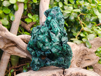 Natural Silky Malachite Specimens x 2 From Kasompe, Congo - Toprock Gemstones and Minerals 