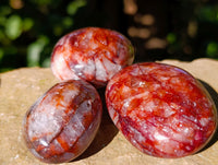 Polished Red Hematoid Quartz Palm Stones x 20 From Madagascar - Toprock Gemstones and Minerals 
