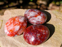 Polished Red Hematoid Quartz Palm Stones x 20 From Madagascar - Toprock Gemstones and Minerals 