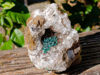 Natural Ball Malachite and Drusy Quartz On Dolomite Matrix Specimens x 2 From Kambove, Congo