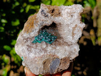 Natural Ball Malachite and Drusy Quartz On Dolomite Matrix Specimens x 2 From Kambove, Congo