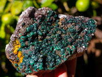 Natural Ball Malachite and Drusy Quartz On Dolomite Matrix Specimens x 2 From Kambove, Congo