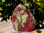 Polished Bastite Dragons Blood Stone Standing Free Forms x 2 From Tshipise, South Africa - Toprock Gemstones and Minerals 