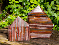 Polished Banded Tiger Iron Points x 3 From Northern Cape, South Africa