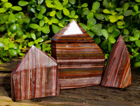 Polished Banded Tiger Iron Points x 3 From Northern Cape, South Africa