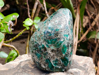 Polished Emerald Mica In Matrix Standing Free Forms x 3 From Mutoko, Zimbabwe - Toprock Gemstones and Minerals 