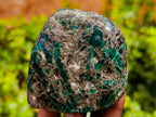 Polished Emerald Mica In Matrix Standing Free Forms x 3 From Mutoko, Zimbabwe - Toprock Gemstones and Minerals 