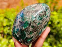 Polished Emerald Mica In Matrix Standing Free Forms x 3 From Mutoko, Zimbabwe - Toprock Gemstones and Minerals 