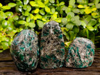 Polished Emerald Mica In Matrix Standing Free Forms x 3 From Mutoko, Zimbabwe - Toprock Gemstones and Minerals 