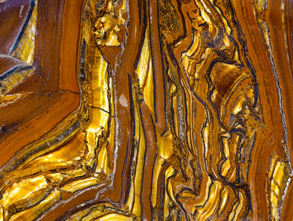 Polished Golden River Tigers Eye Standing Free Forms x 2 From Prieska, South Africa