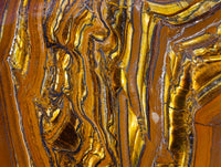 Polished Golden River Tigers Eye Standing Free Forms x 2 From Prieska, South Africa - Toprock Gemstones and Minerals 