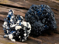 Natural Schorl Black Tourmaline and Smokey Quartz on Orthoclase Matrix with a dash of Hyalite Opal x 12 From Erongo, Namibia - Toprock Gemstones and Minerals 