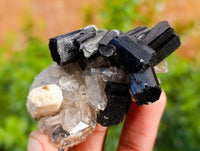 Natural Schorl Black Tourmaline and Smokey Quartz on Orthoclase Matrix with a dash of Hyalite Opal x 12 From Erongo, Namibia - Toprock Gemstones and Minerals 