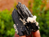Natural Schorl Black Tourmaline and Smokey Quartz on Orthoclase Matrix with a dash of Hyalite Opal x 12 From Erongo, Namibia - Toprock Gemstones and Minerals 