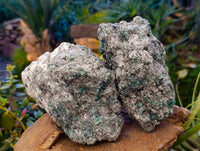 Natural Emerald Mica In Matrix Cobbed Specimens x 2 From Mutoko, Zimbabwe - Toprock Gemstones and Minerals 