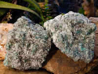 Natural Emerald Mica In Matrix Cobbed Specimens x 2 From Mutoko, Zimbabwe - Toprock Gemstones and Minerals 