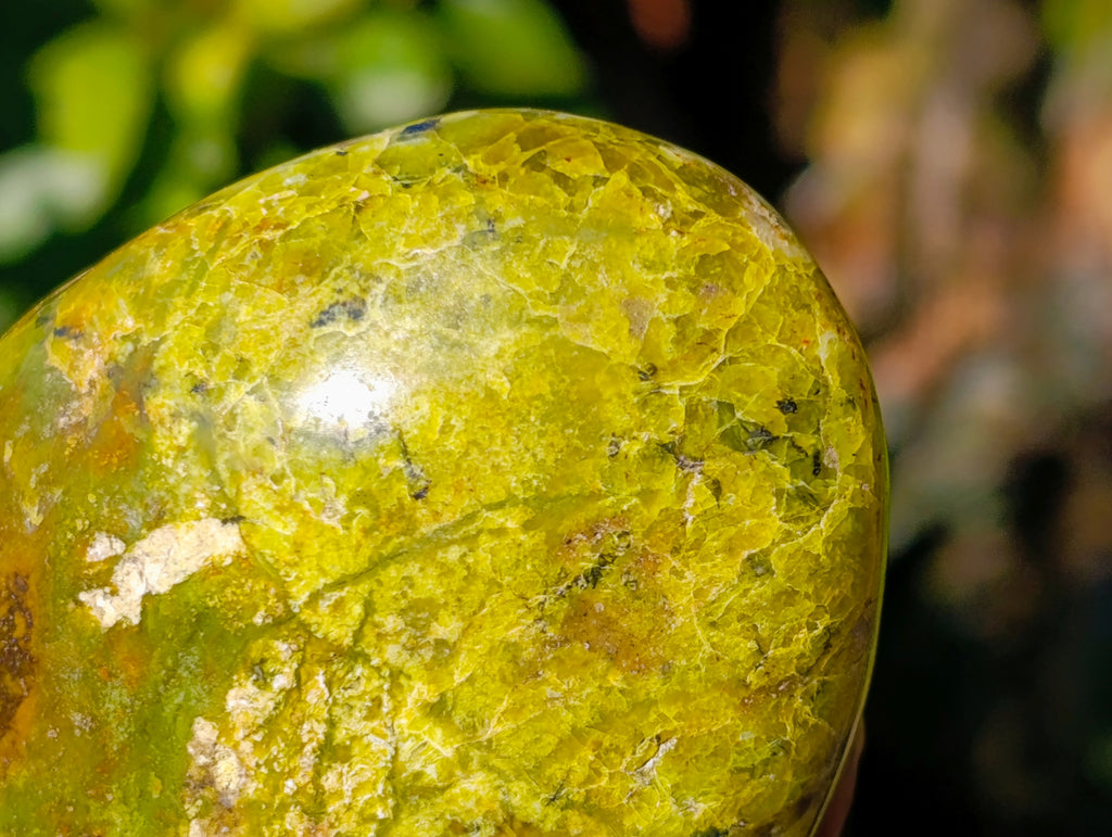 Polished Green Opal Standing Free Forms x 3 From Betroka, Madagascar - Toprock Gemstones and Minerals 