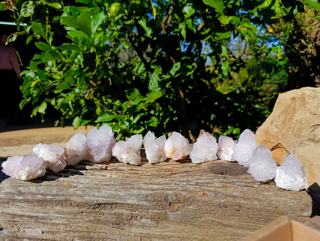 Natural Amethyst Spirit Quartz Clusters x 12 From Boekenhouthoek, South Africa - Toprock Gemstones and Minerals 
