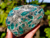Polished Emerald Mica In Matrix Standing Free Forms x 3 From Mutoko, Zimbabwe - Toprock Gemstones and Minerals 