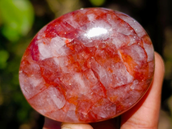 Polished Red Hematoid Quartz Palm Stones x 20 From Madagascar - Toprock Gemstones and Minerals 