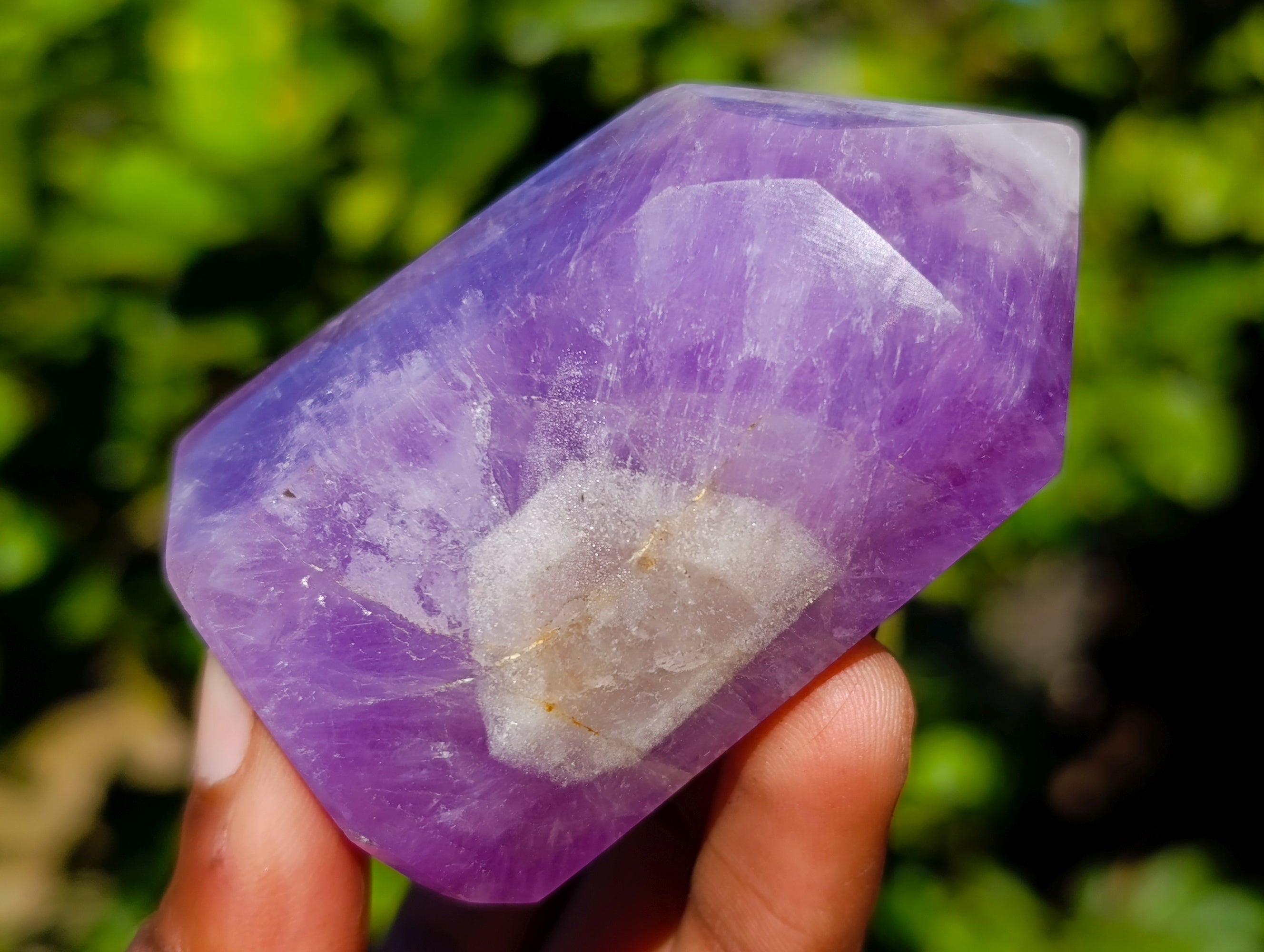 Polished Chevron Amethyst Points x 4 From Ankazobe, Madagascar - Toprock Gemstones and Minerals 