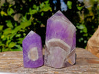 Polished Chevron Amethyst Points x 4 From Ankazobe, Madagascar - Toprock Gemstones and Minerals 