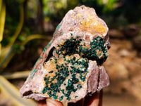 Natural Ball Malachite and Drusy Quartz On Dolomite Matrix Specimens x 6 From Kambove, Congo