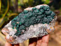 Natural Ball Malachite and Drusy Quartz On Dolomite Matrix Specimens x 6 From Kambove, Congo