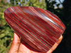 Polished Banded Tiger Iron Jasper Standing Free Forms x 2 From South Africa - Toprock Gemstones and Minerals 