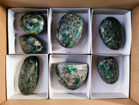 Polished Emerald Mica In Matrix Free Forms x 7 From Mutoko, Zimbabwe - Toprock Gemstones and Minerals 