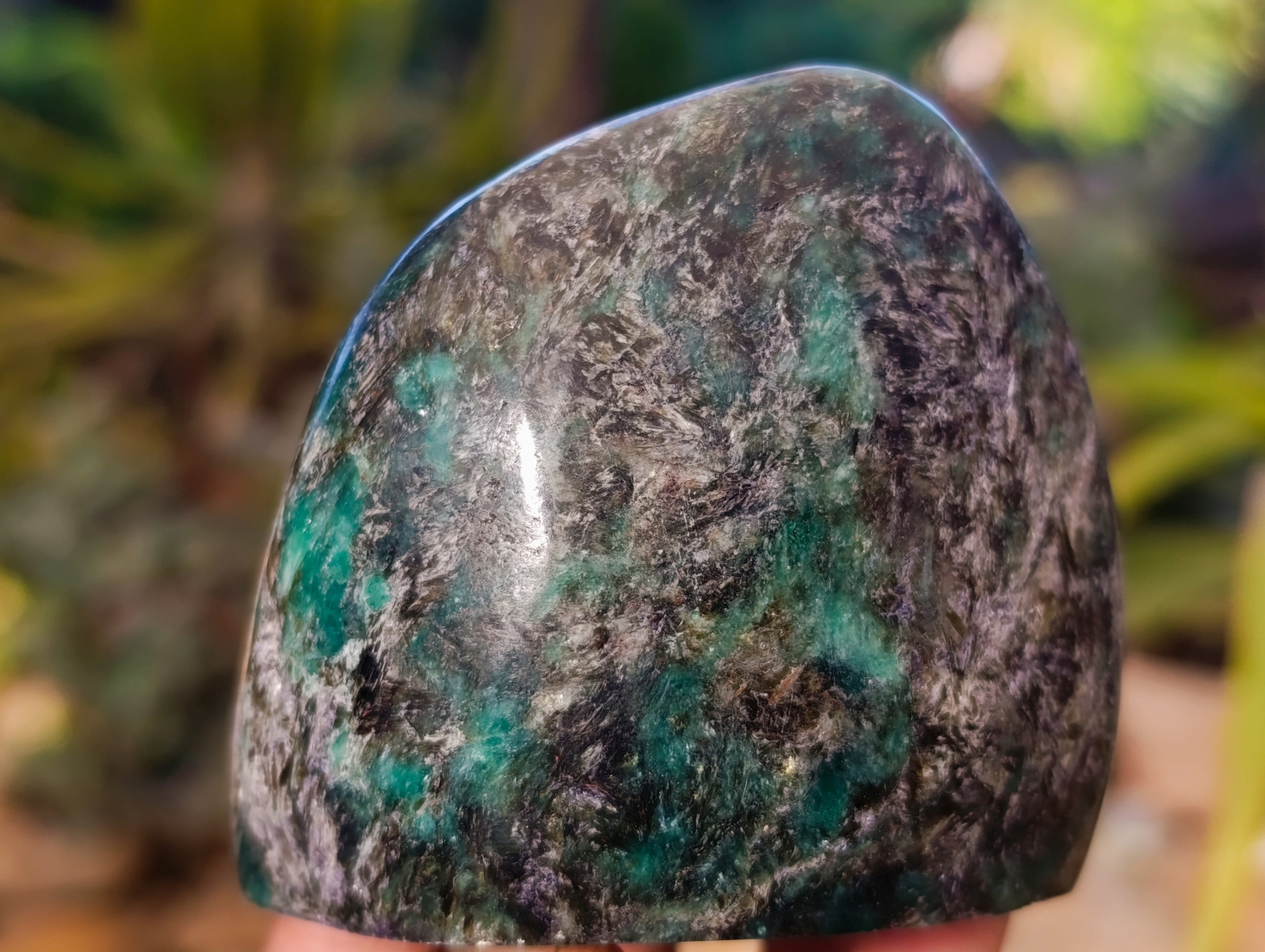 Polished Emerald Mica In Matrix Free Forms x 7 From Mutoko, Zimbabwe - Toprock Gemstones and Minerals 