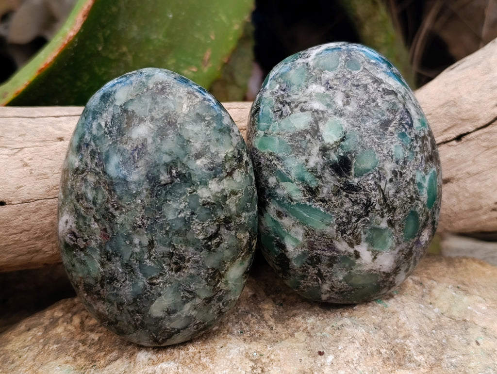 Polished Emerald Mica In Matrix Free Forms x 7 From Mutoko, Zimbabwe - Toprock Gemstones and Minerals 