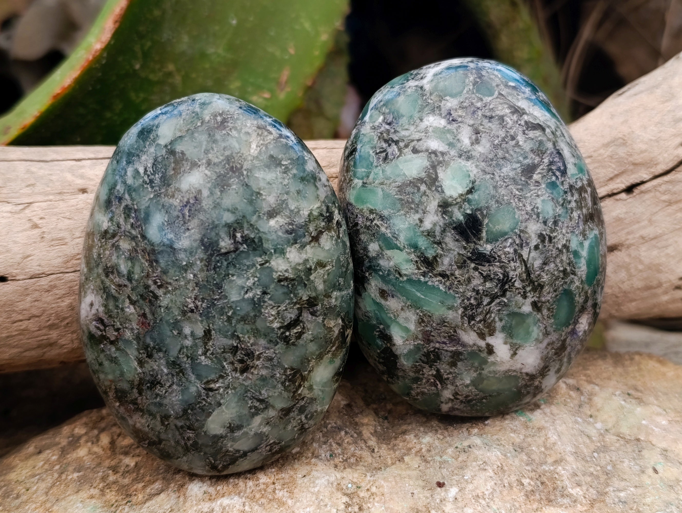 Polished Emerald Mica In Matrix Free Forms x 7 From Mutoko, Zimbabwe - Toprock Gemstones and Minerals 