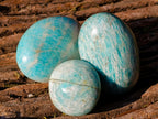 Polished Amazonite Palm Stones x 24 From Madagascar - Toprock Gemstones and Minerals 