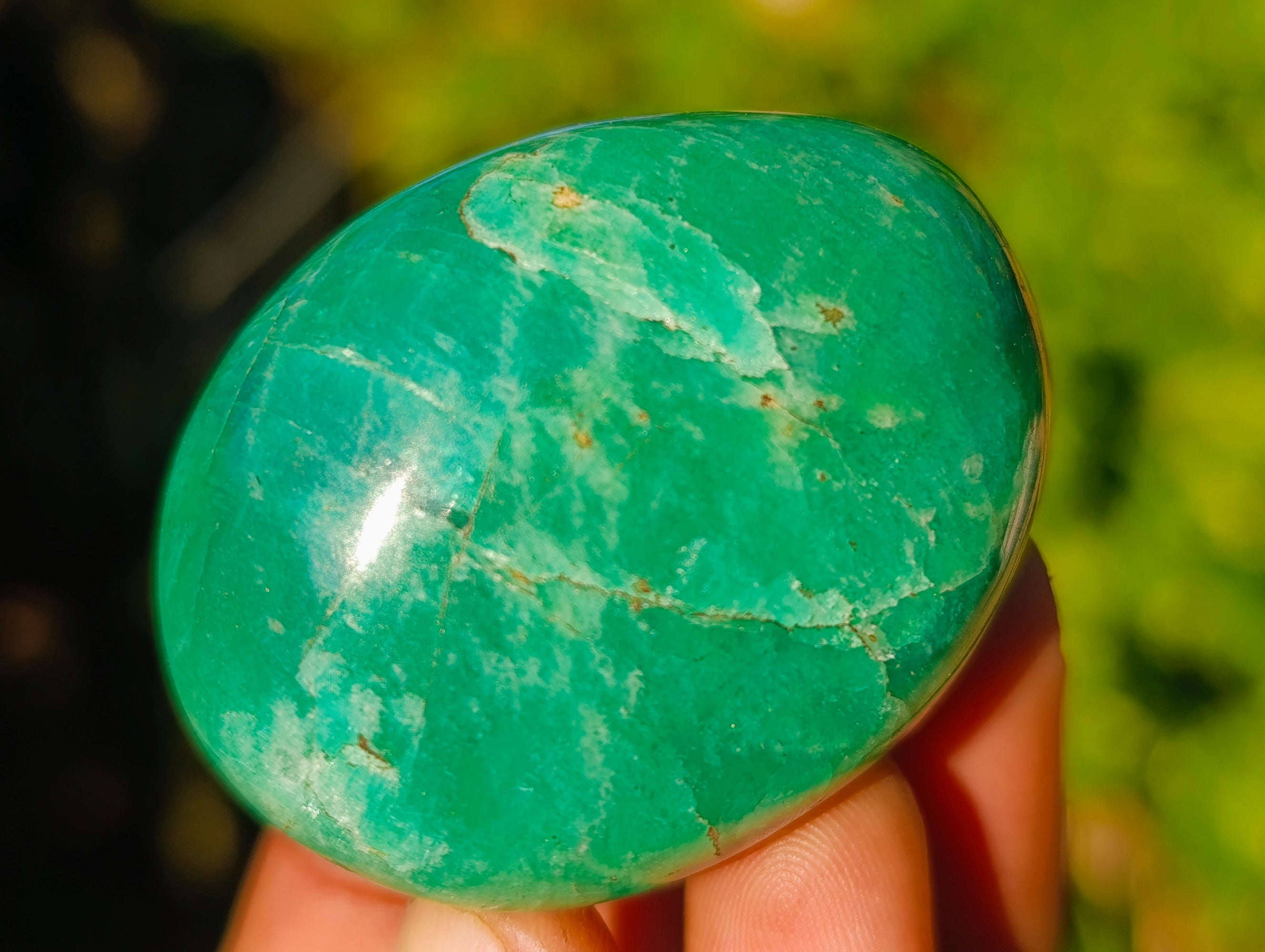 Polished Amazonite Palm Stones x 24 From Madagascar - Toprock Gemstones and Minerals 